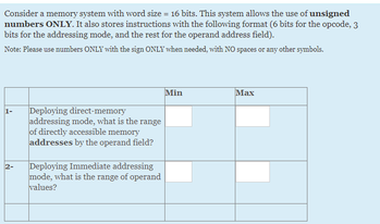 Solved Consider a memory system with word size - 16 bits. | Chegg.com