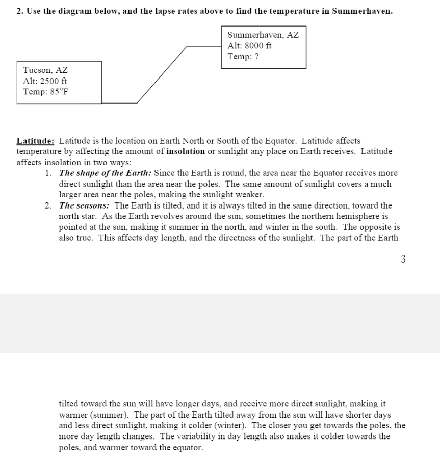 Solved Use the diagram below, and the lapse rates above to | Chegg.com