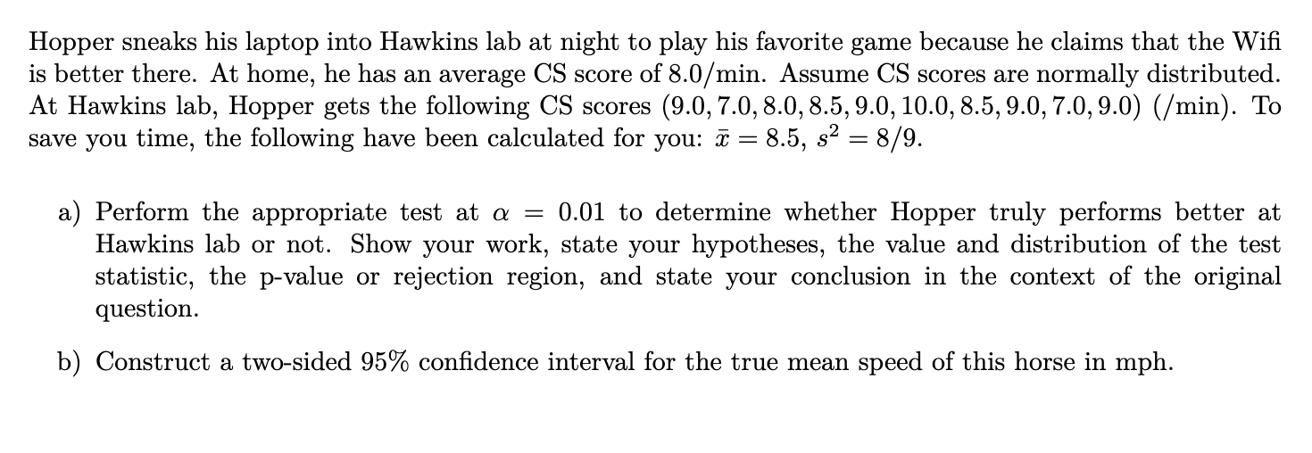 Solved Hopper sneaks his laptop into Hawkins lab at night to | Chegg.com