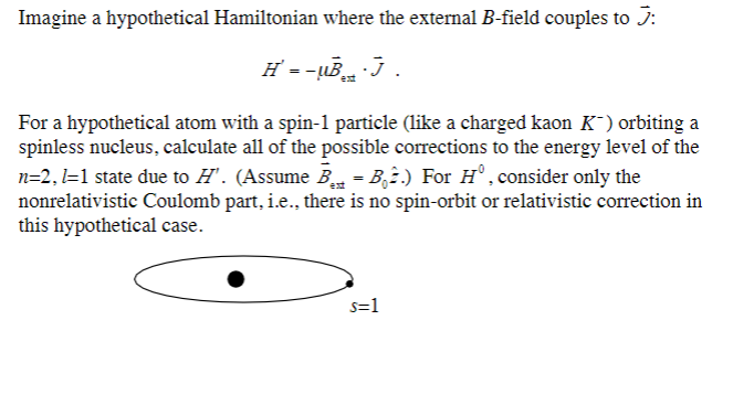 Solved Imagine A Hypothetical Hamiltonian Where The Exter Chegg Com