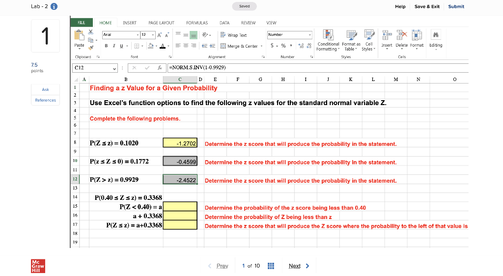 Solved Lab - 2 Saved Help Save & Exit Submit FILE HOME | Chegg.com