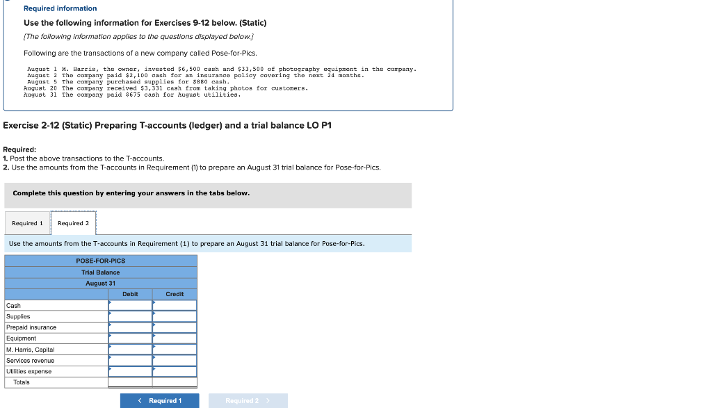 Solved ! Required information Use the following information | Chegg.com
