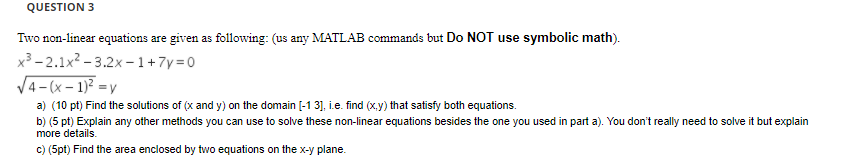 Solved PLZZZZZZZ SOLVE ALL THE PARTS AND CODE MATLAB | Chegg.com