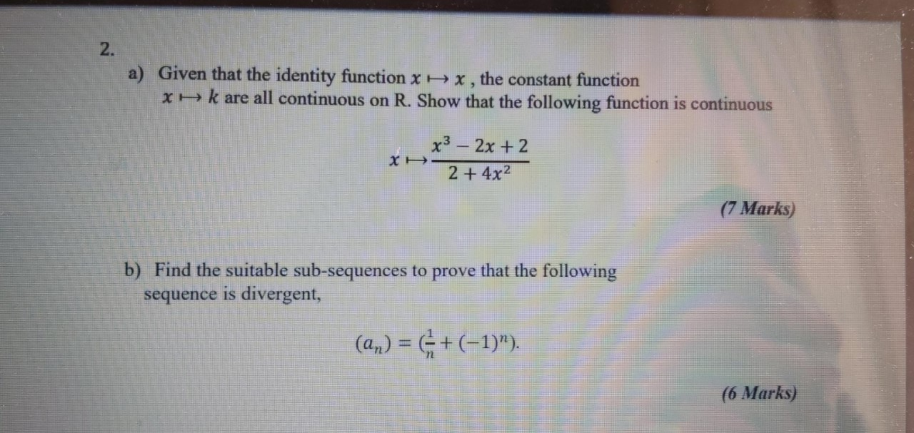 Identity Function Example Problems Solved 2. a) Given that the identity function x + x, the | Chegg.com