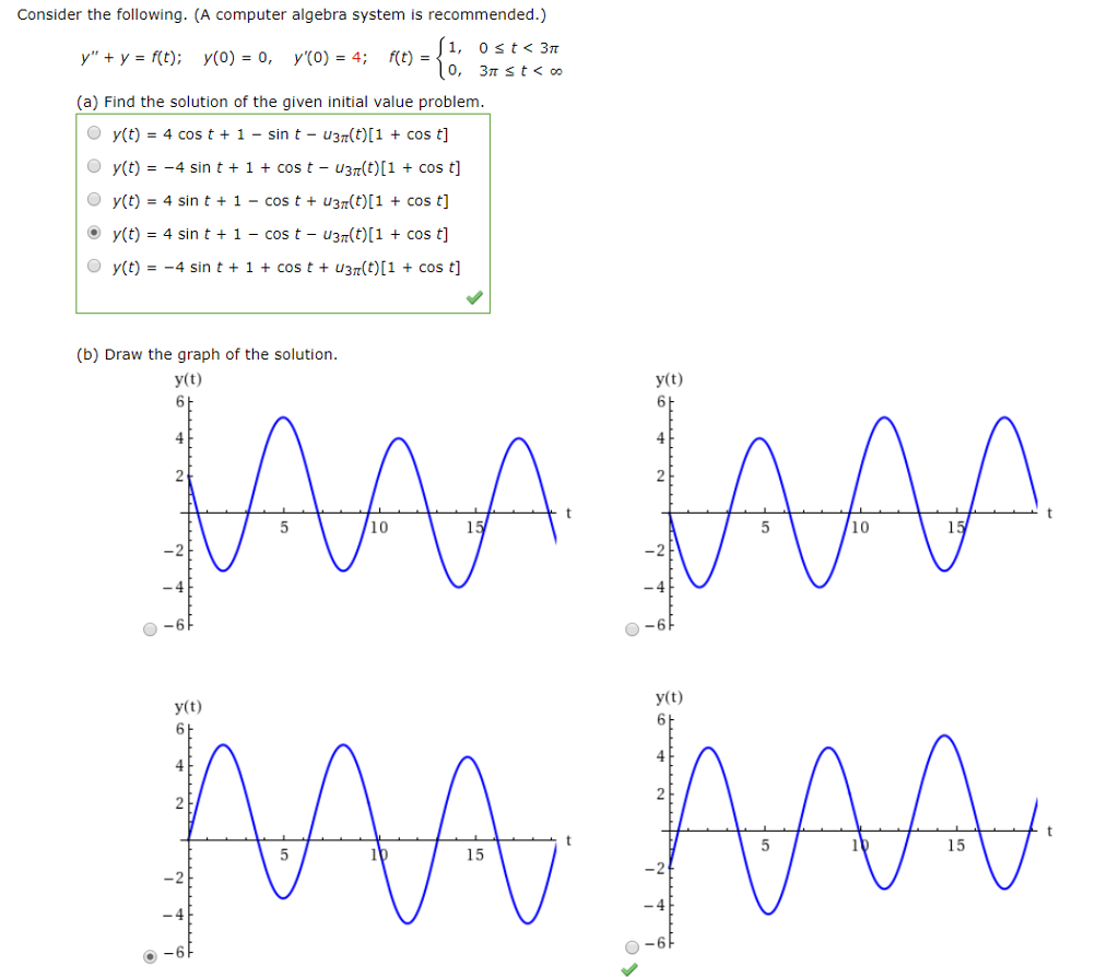 Solved Consider the following. (A computer algebra system is | Chegg.com