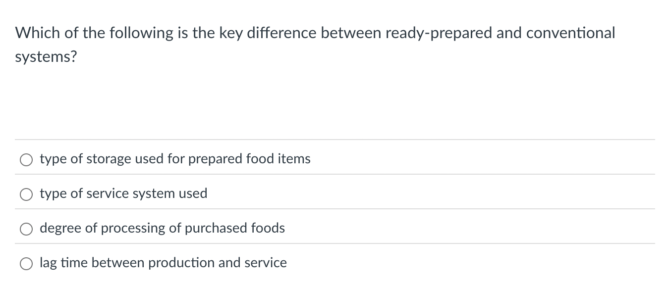 Solved Which of the following is the key difference between | Chegg.com