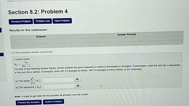 Solved Section 8.2: Problem 4 Previous Problem Problem List | Chegg.com