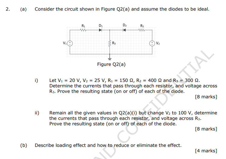 Solved 2. (a) Consider the circuit shown in Figure Q2(a) and | Chegg.com