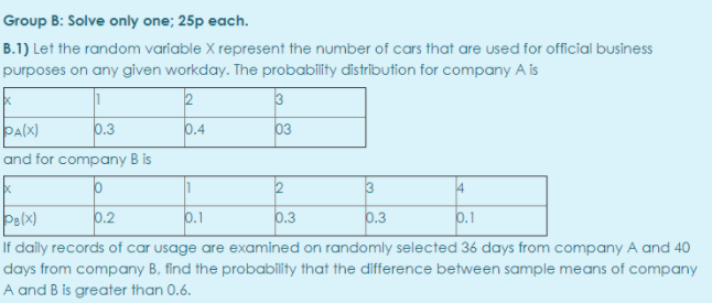 Solved Group B: Solve Only One; 25p Each. B.1) Let The | Chegg.com