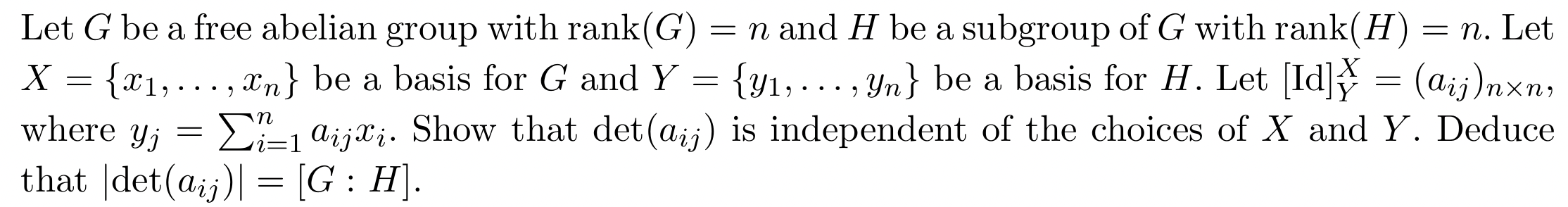 Solved = Let G be a free abelian group with rank (G) | Chegg.com