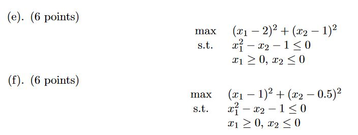 Solved Problem 2. 40 points] For each of the following | Chegg.com