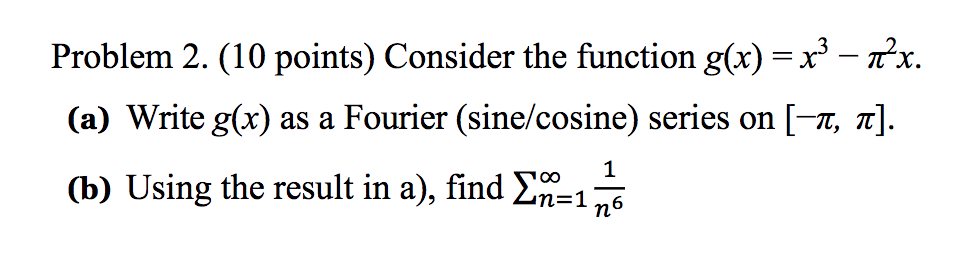 Solved Problem 2. (10 points) Consider the function g(x) = | Chegg.com