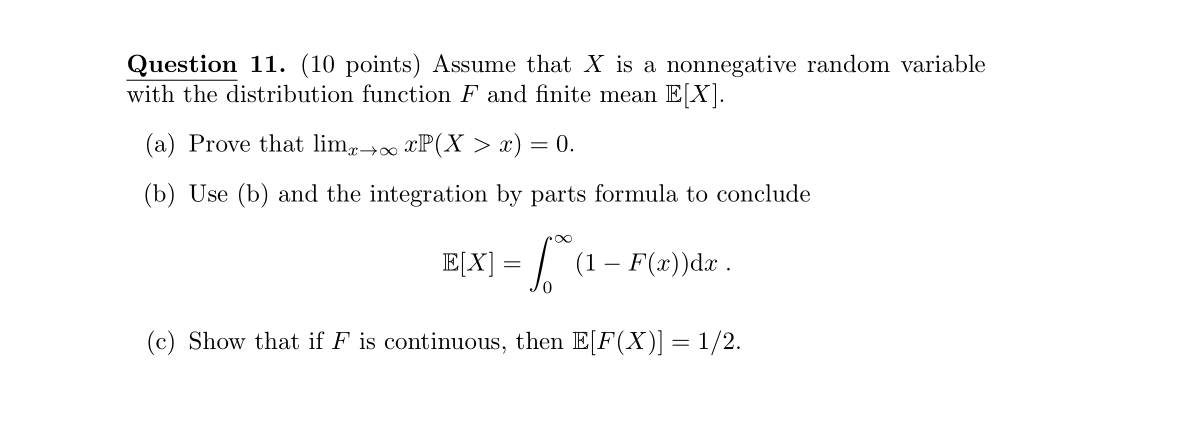 Solved Question 11 10 Points Assume That X Is A