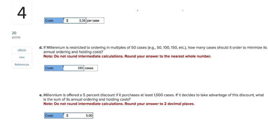 Solved Millennium Liquors is a wholesaler of sparkling