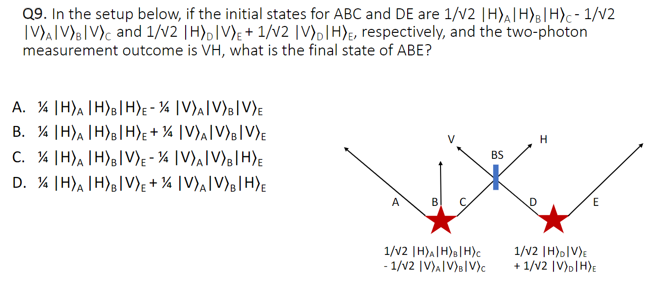 Solved Q9. In the setup below, if the initial states for ABC | Chegg.com