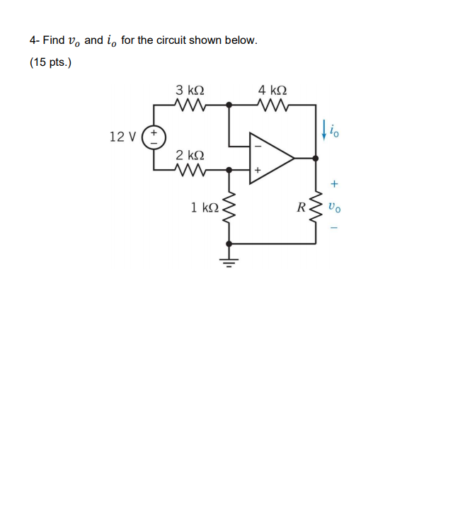 Solved 2- Find the value of output voltage for each of the | Chegg.com