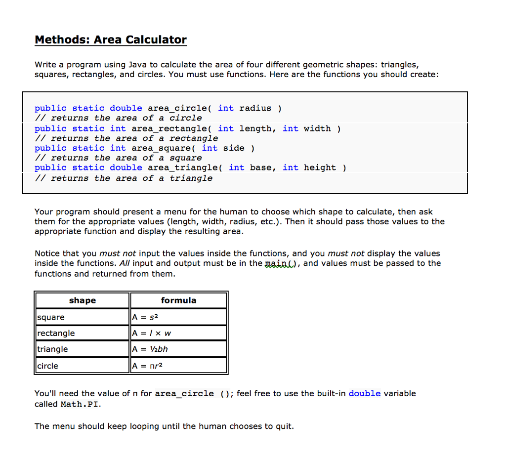 Write full program for rectangle 2025 tirngle and circle for java