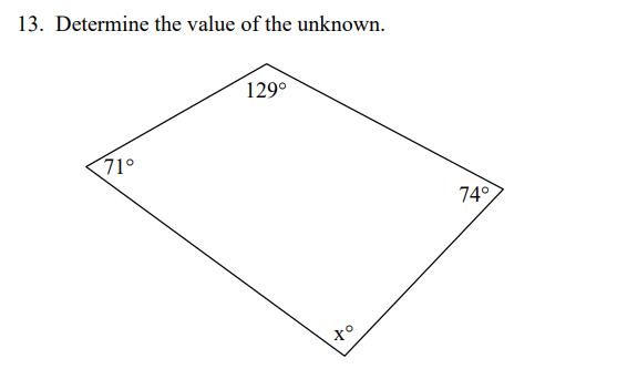 Solved 13. Determine the value of the unknown. | Chegg.com