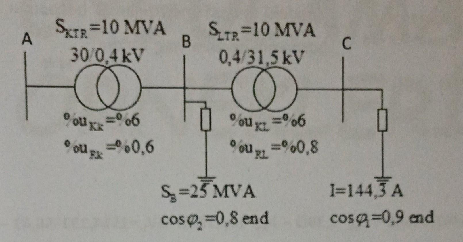 Solved In The System Below, The Voltage Of The B Busbar Is | Chegg.com