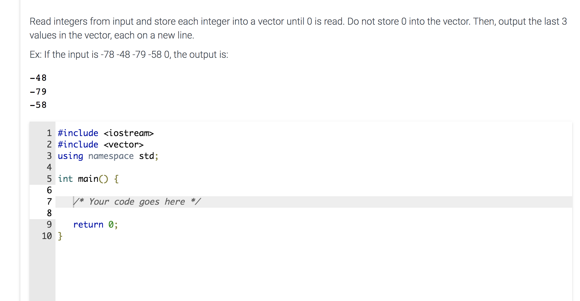 Solved Read integers from input and store each integer into | Chegg.com