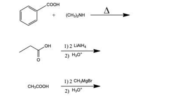 Solved (CH3)2NH 2) H3O+ 1) 2LiAlH4 CH3COOH | Chegg.com