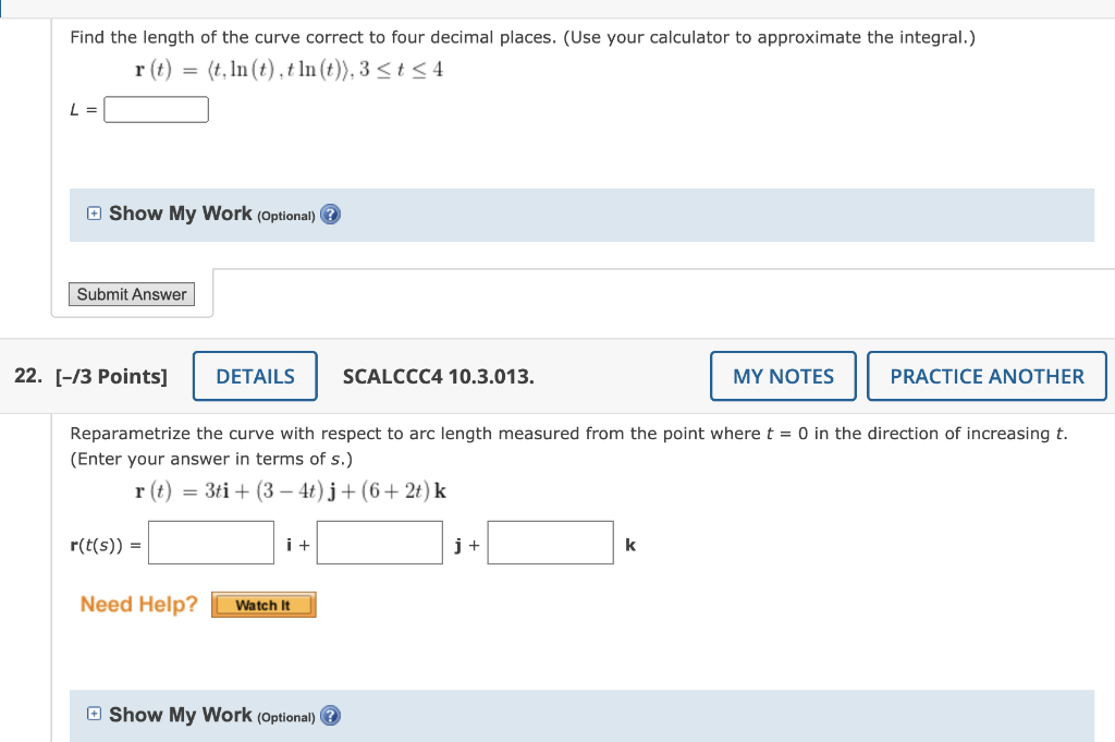 Solved Find the length of the curve correct to four decimal