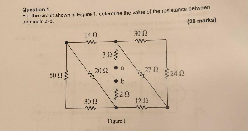 Solved Question 1. For the circuit shown in Figure 1, | Chegg.com