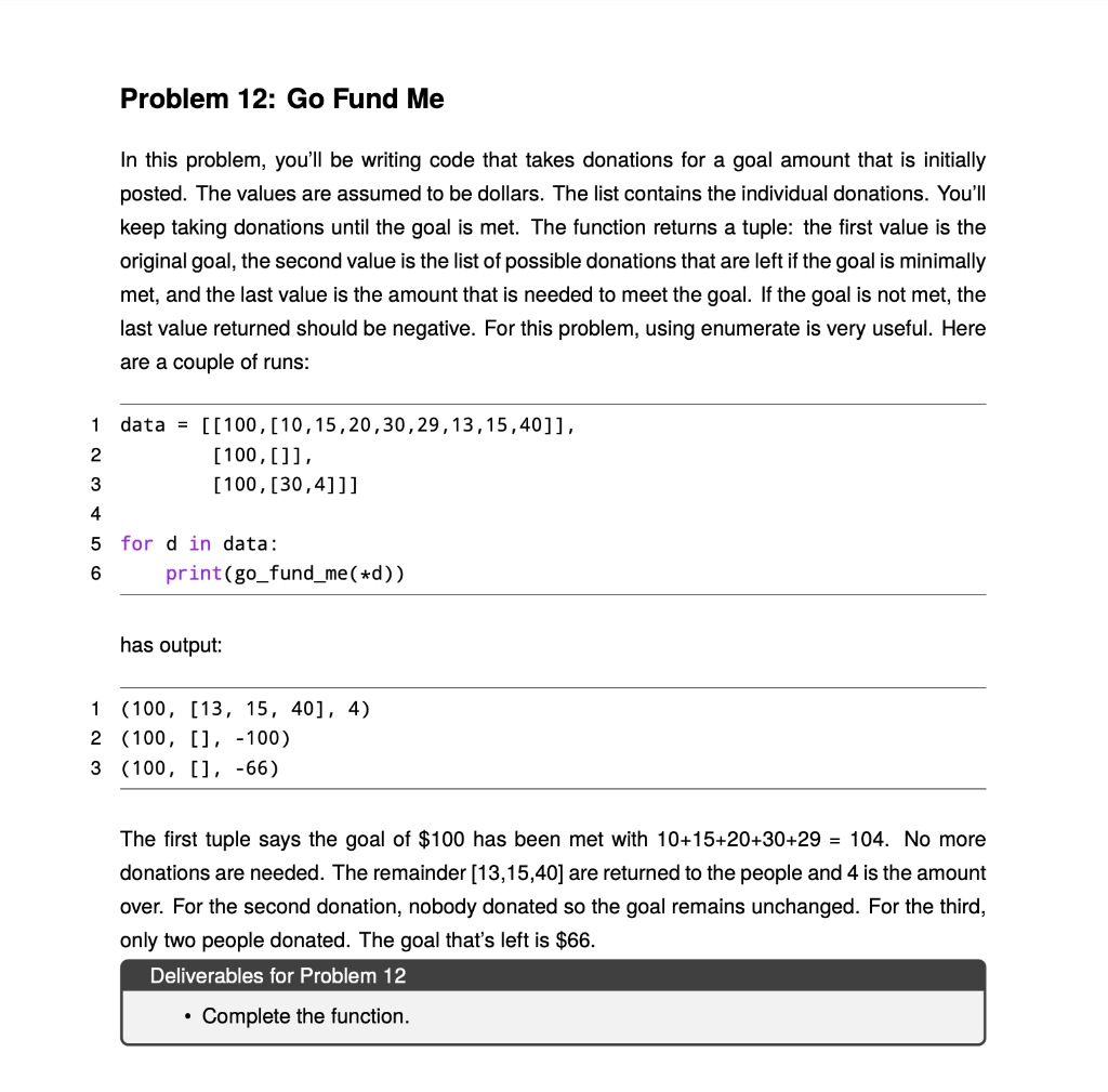 Solved In this problem, you'll be writing code that takes | Chegg.com