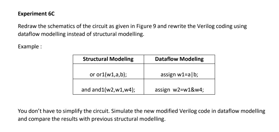 Solved Experiment 6C Redraw the schematics of the circuit as | Chegg.com