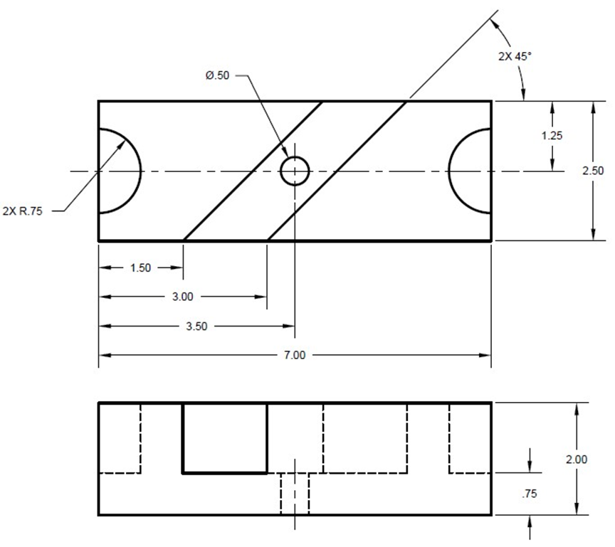 Solved Draw The Orthographic Projection And Isometric | Chegg.com