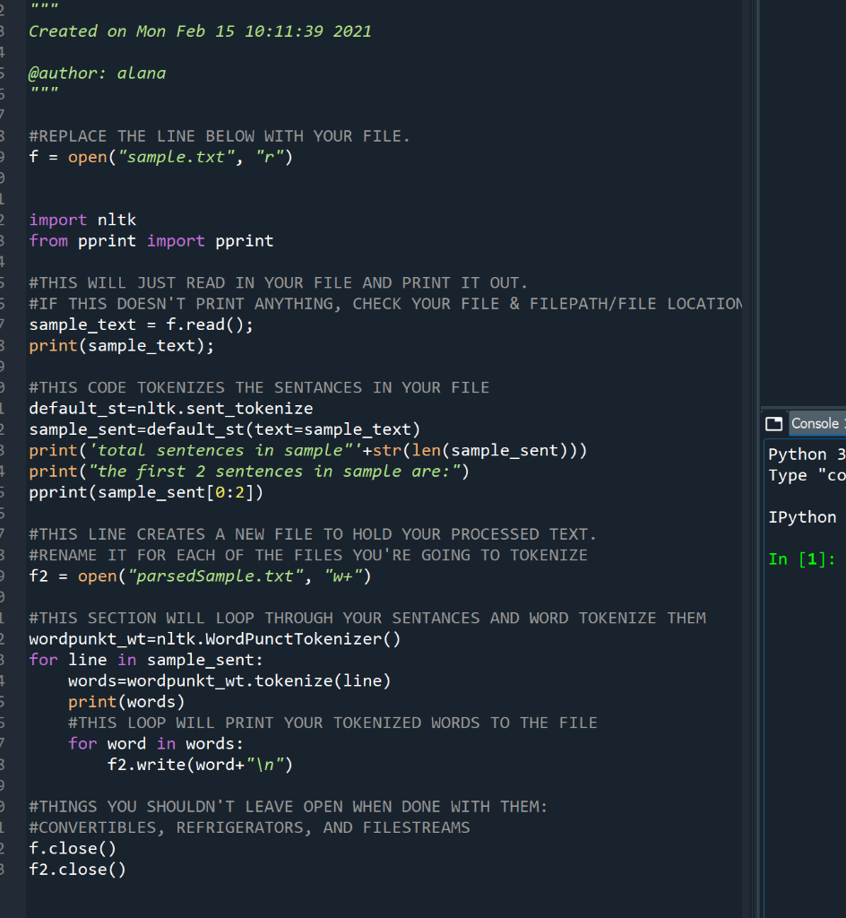 Solved PYTHON-spyder This code is a starting point for your | Chegg.com