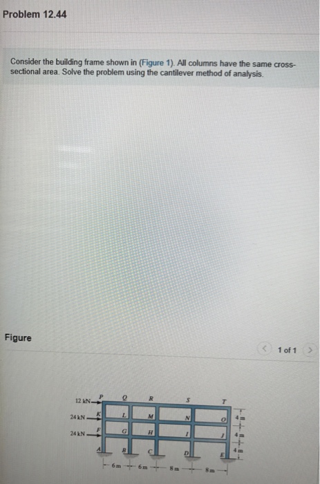 Solved Problem 12.44 Consider the building frame shown in | Chegg.com
