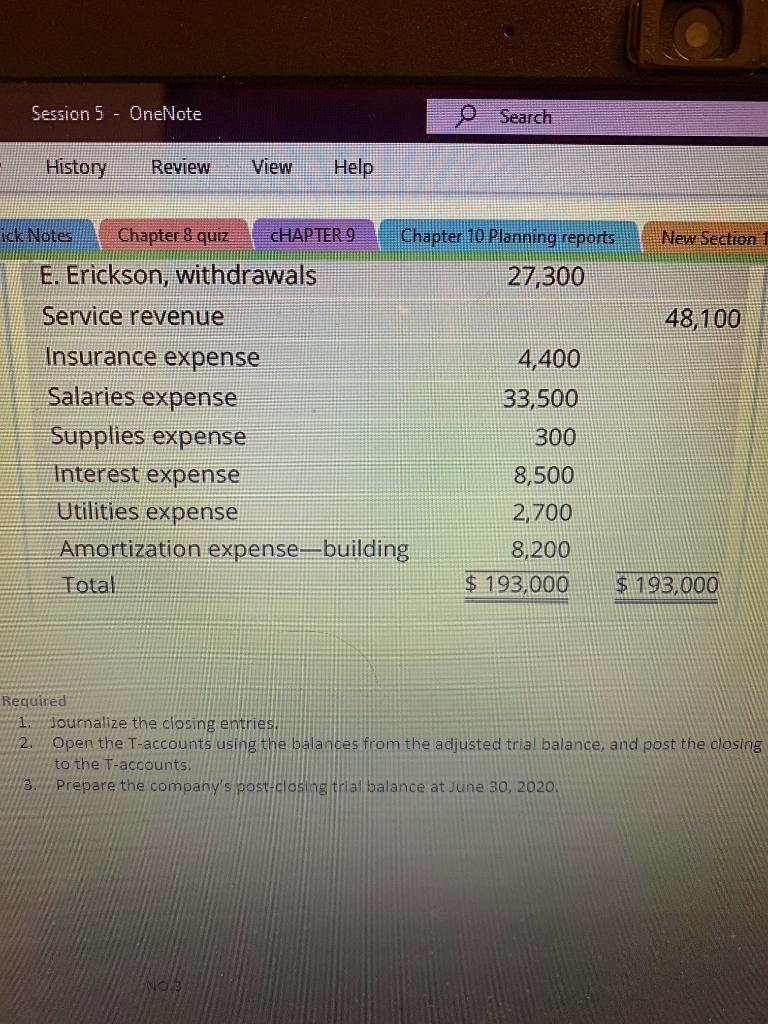 Solved P43A The adjusted trial balance of Erickson Real