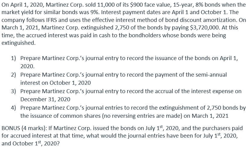 Solved On April Martinez Corp Sold Of Its Chegg Com