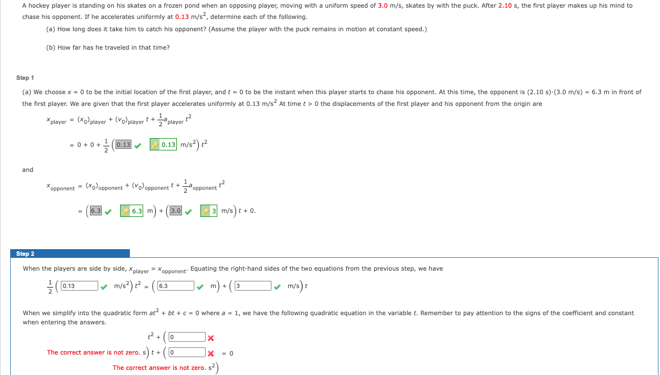 Solved A hockey player is standing on his skates on a frozen