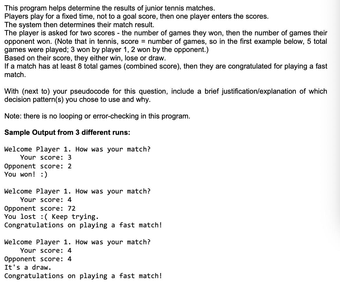 Solved This program helps determine the results of junior | Chegg.com