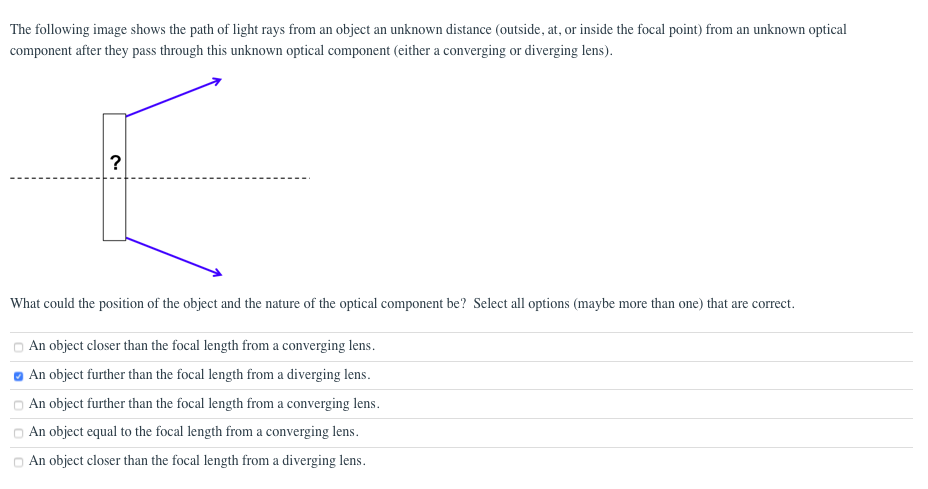Solved The following image shows the path of light rays from | Chegg.com