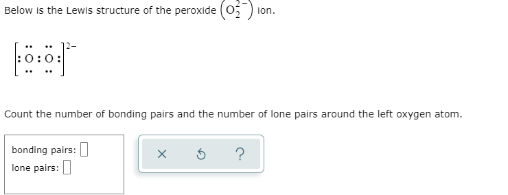 Solved Below Is The Lewis Structure Of The Peroxide 03 Chegg Com