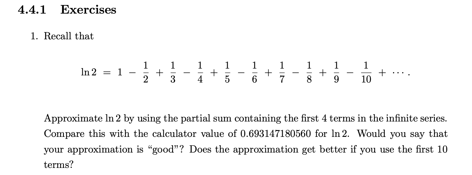 Solved 4.4.1 Exercises 1. Recall That | Chegg.com