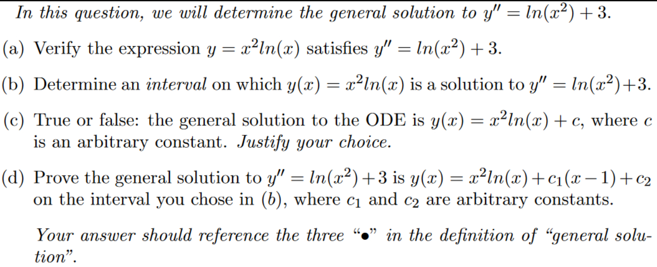 Solved In this question, we will determine the general | Chegg.com