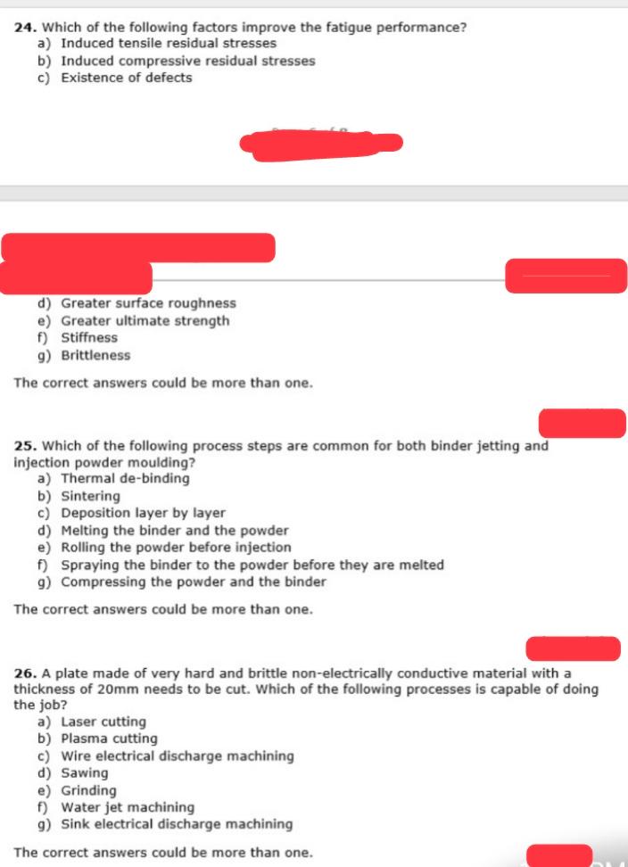 Solved 24. Which of the following factors improve the | Chegg.com