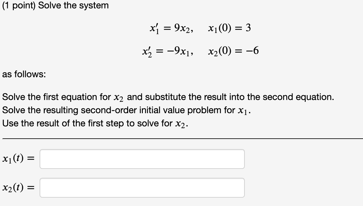 Solved 1 Point Solve The