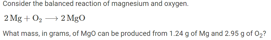 Solved Consider the balanced reaction of magnesium and | Chegg.com