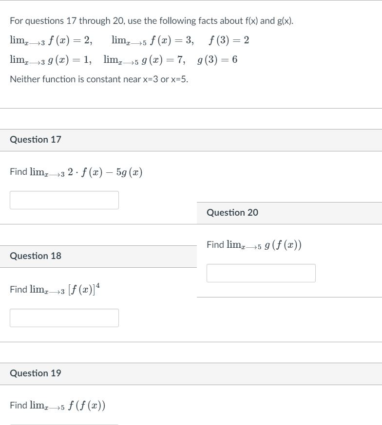 Solved For questions 17 through 20, use the following facts | Chegg.com