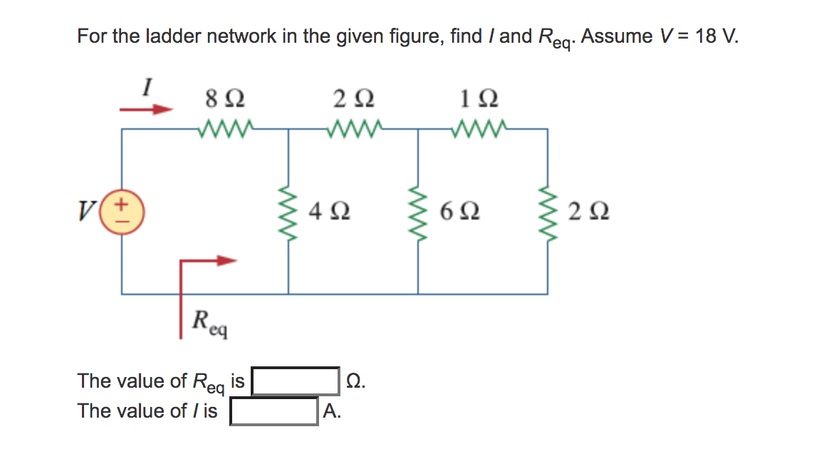 Solved For the ladder network in the given figure, find I | Chegg.com