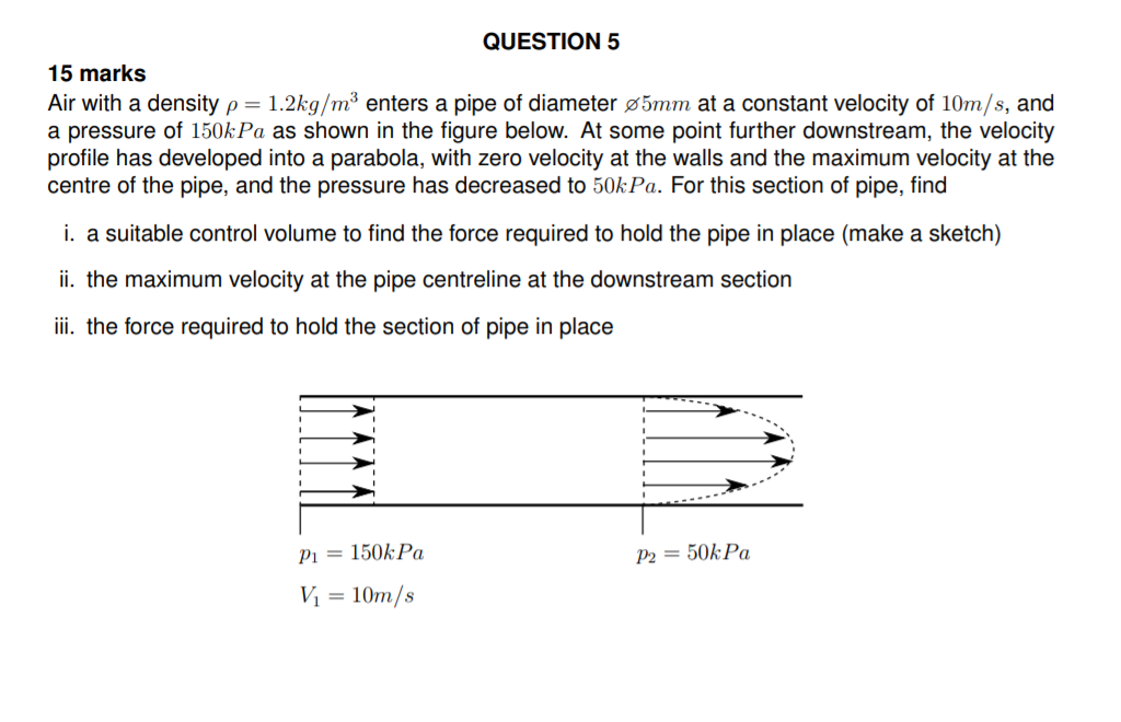 Equation of Pressure with density and Velocity. Convert number of Velocity heads to number of Pipe diameters.