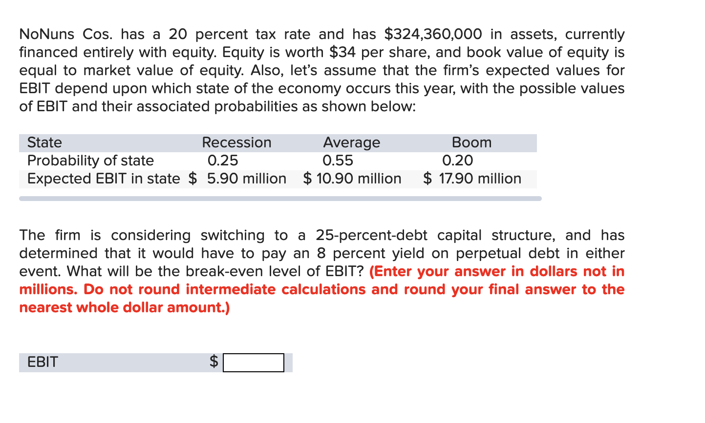 Solved NoNuns Cos. Has A 20 Percent Tax Rate And Has | Chegg.com