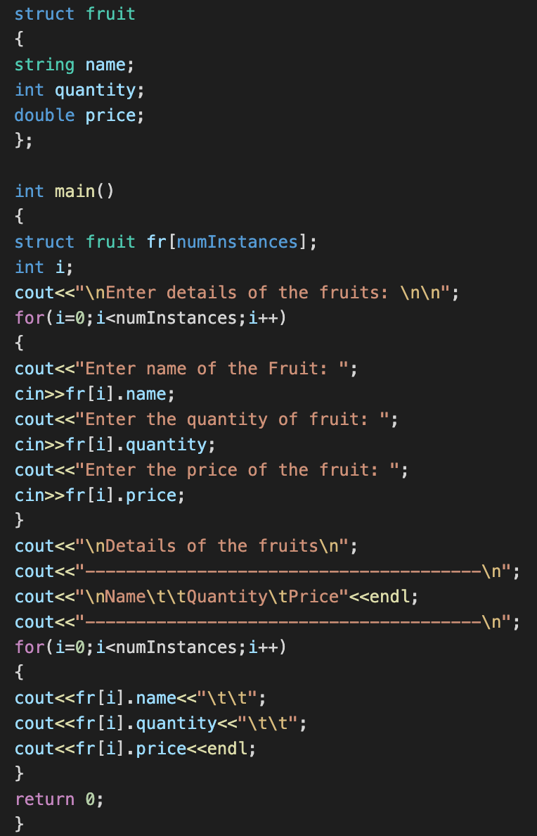 Solved Use The Struct Described In Programming Exercise 32 | Chegg.com