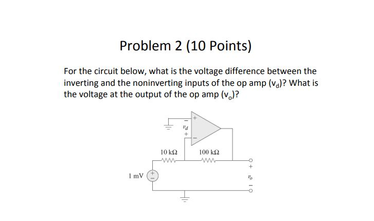 Solved Problem 1 (20 Points) Calculate the output voltage | Chegg.com