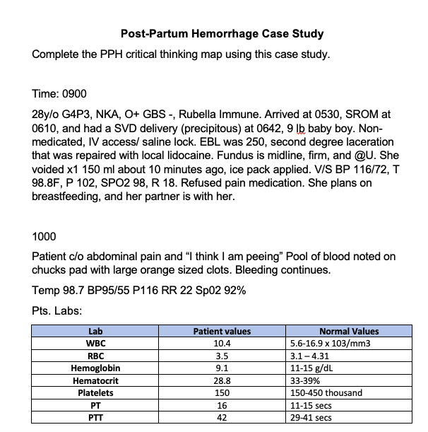 Post-Partum Hemorrhage